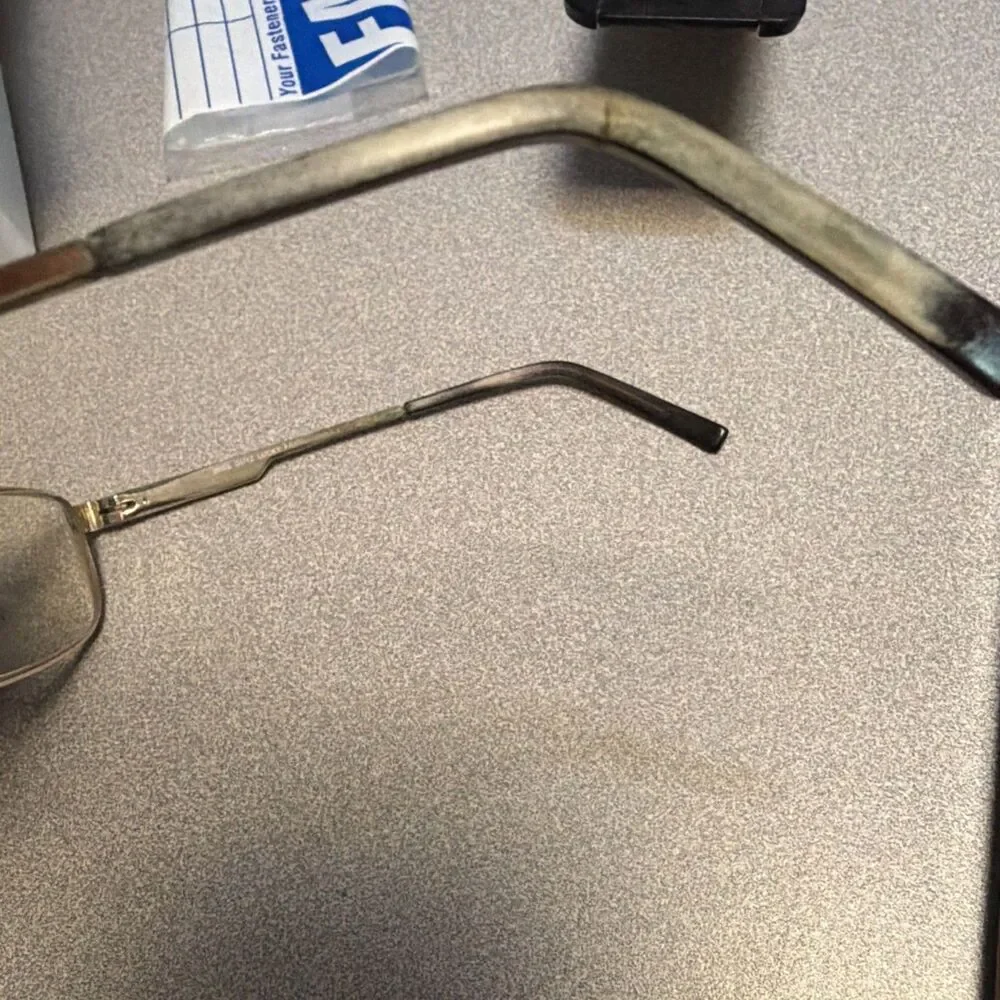 Wide Guyz LUCKY Rectangle Metal Eyeglass FRAMES Brown 60-17 150 Full Rim seepics